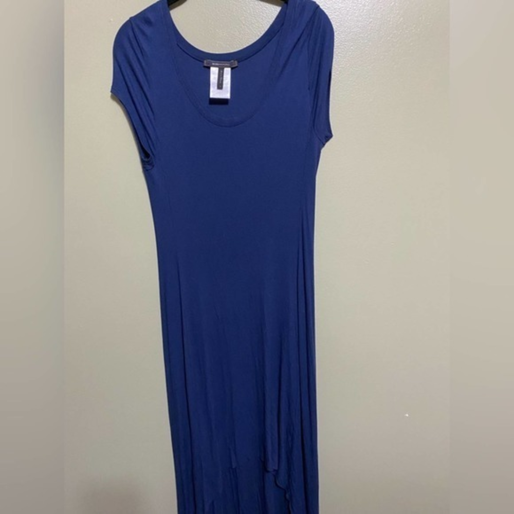 BCBGMaxAzria Long Blue High Low Dress, Size L
